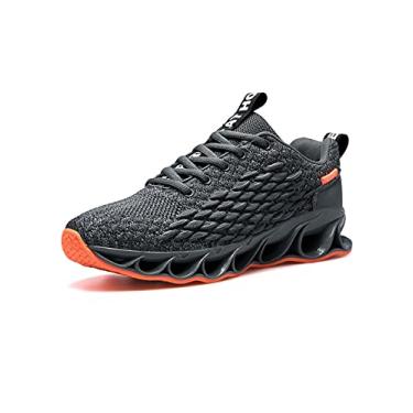 Imagem de Legou Tênis Masculino Moda Primavera Casual Tênis Lâmina de Escama de Peixe Preto 37.5