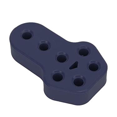 Imagem de Aramox Bucha de cabide de escapamento de carro, bucha de cabide de escapamento de carro universal silenciador de borracha, suporte de montagem isolador de 7 furos 12 mm de diâmetro (azul)
