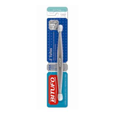 Imagem de Escova Dental Bitufo 2 Tufos Extra Macia Cores Sortidas Com 1 Unidade