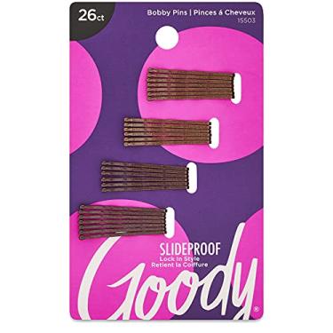 Imagem de Goody Bobby Pin feminino metálico, marrom, pequeno, 26 unidades