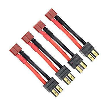 Imagem de Cabo adaptador de conector TRX Traxxas macho para fêmea da FLY RC, 3 peças, 12 AWG, 4,5 cm para LiPo Slash Revo