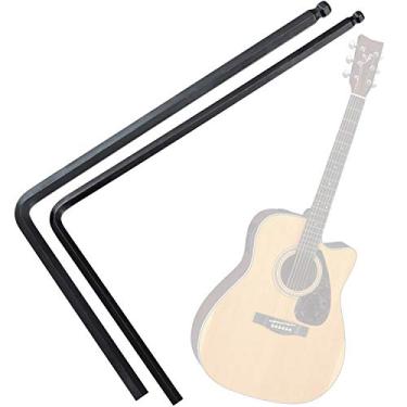 Imagem de PAGOW Chave de haste de treliça de guitarra de 4 mm/5 mm, ferramenta Allen de extremidade esférica para guitarra acústica Martin, ajuste de haste de treliça para ajuste profundo ou estreito de treliça (preto)