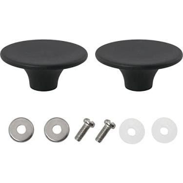 Imagem de DGBRSM 2 peças de maçaneta de forno holandês baquelite botão de substituição compatível com Le Creuset, Aldi, Lodge e outros fornos holandês esmaltados, preto