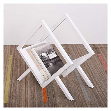 Imagem de KIZQYN Estante independente estante de livros personalidade arte de ferro estante de livros para escritório dormitório de estudo estante (cor: ouro, tamanho: 1 camada)