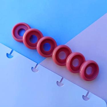 Imagem de Kit 12 Discos P 18mm de Caderno Infinito Sistema Inteligente Amor Infinito Cadernos - Círculo (Rosa Glitter)