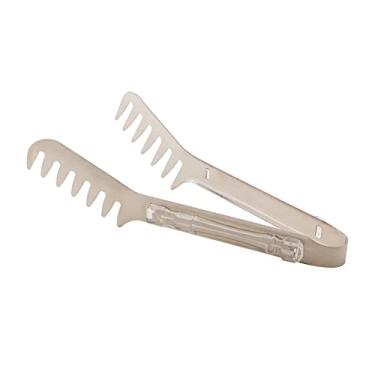 Imagem de PEGADOR P/MASSAS DE AÇO INOX C/CABO DE PLÁSTICO BAMBU TRANSPARENTE 25cm