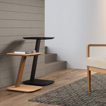 Imagem de Conjunto 2 Mesas Laterais Delta Volttoni Preto/Natural