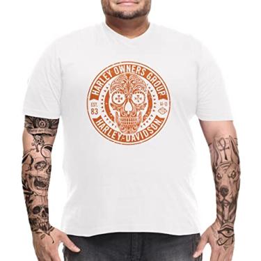Imagem de Camiseta Masculina Harley Davidson Group Tam. Plus Size Tamanho:G4;Cor:Branco