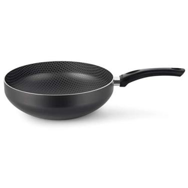 Imagem de Multiflon Frigideira Wok Aluminio Antiaderente 24 Centímetros Grafite Gourmet Resistente Durável e Saudável