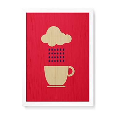 Imagem de Arte Maníacos Quadro Decorativo em Madeira Chá de Chuva - 23x16,25cm (Moldura caixa em laca branca)