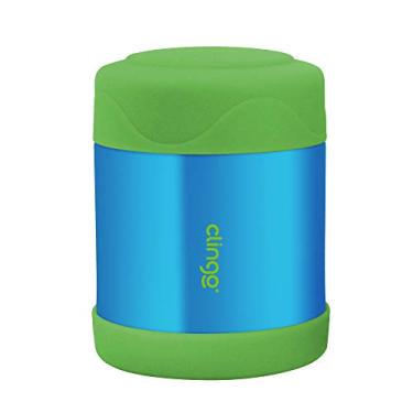 Imagem de Pote Térmico Inox, Clingo, Azul/Verde