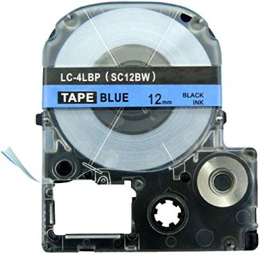 Imagem de Fita LC-4LBP Compatível Para Rotulador EPSON 12mm Azul