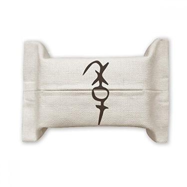 Imagem de Inscrição óssea com sobrenome chinês e suporte para capa de papel de tecido de algodão e linho