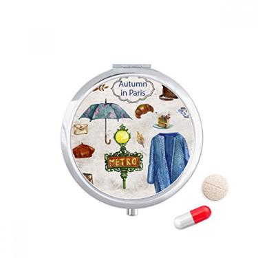 Imagem de Porta-comprimidos de bolso da Dress Umbrella France Life, caixa de armazenamento de remédios