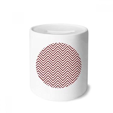 Imagem de DIYthinker Caixa de moedas de cerâmica com estampa vermelha de Natal para decoração branca porta-moedas presente de cofrinho