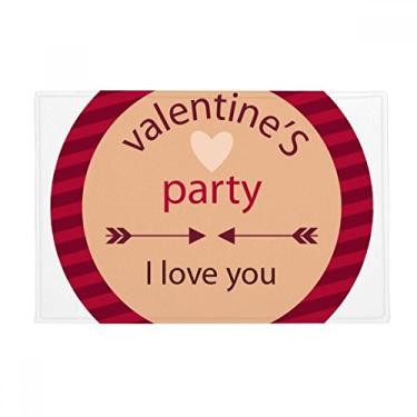 Imagem de DIYthinker Tapete para porta de banheiro com coração I Love You Arrow para festa dos namorados, tapete antiderrapante