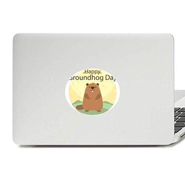 Imagem de Adesivo de notebook com emblema de vinil dos EUA e Canadá, Dia do Groundhog de fevereiro