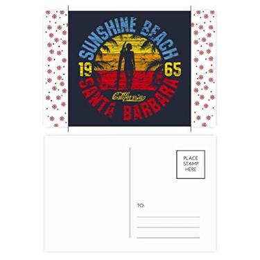 Imagem de Coconut Tree Beach Ilustration Pattern Christmas Christmas Flower Celebration Cartão Postal Blessing Mailing Card