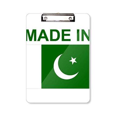 Imagem de Made in Pakistan Country Love prancheta pasta para escrever placa de apoio A4