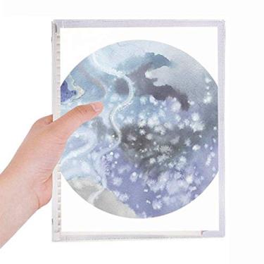 Imagem de Caderno de sombreamento de tinta abstrata para aquarela com folhas soltas diário recarregável