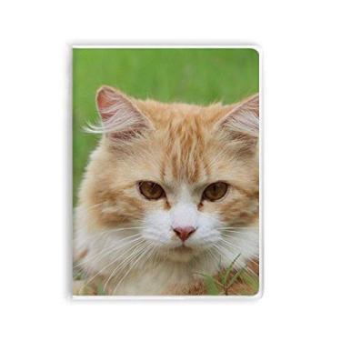 Imagem de Caderno de animal de estimação com listras amarelas e estampa de gato