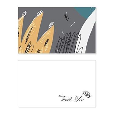 Imagem de Plantas abstratas cinzas, padrão artístico, cartão de agradecimento, papel de aniversário, agradecimento de casamento