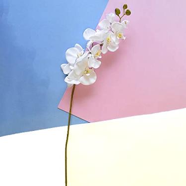 Imagem de Flores Artificiais Haste de Orquídea Grande Branca | Linha Permanentes Formosinha