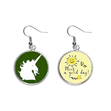 Imagem de Brinco de flor de sol com chifre sobrenatural de animais com capacidade feroz joia moderna