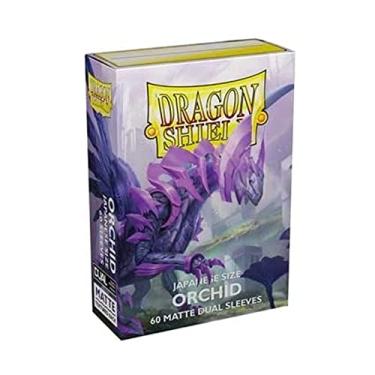 Imagem de Mangas japonesas duplas foscas Arcane Tinman Dragon Shield (pacote com 60) - Orquídea, eucalipto, lagoa, relâmpago ou neve (orquídea)
