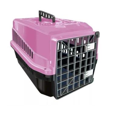 Imagem de Caixa De Transporte N3 Para Cães E Gatos Grande Rosa - Mecpet