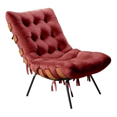 Imagem de Poltrona Decorativa Costela de Adão Botonê Sala Varanda Recepção