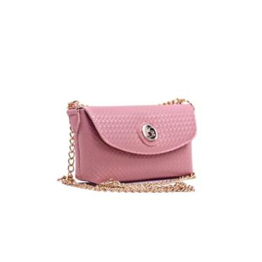 Imagem de Bolsa Feminina Clutch Festa Luxo Tecido Moderna Casamento (ROSE)