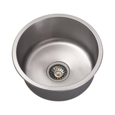 Imagem de Cuba Para Cozinha Redonda Aço Inox 201 Tamoios 40 cm Pingoo.casa - Prata