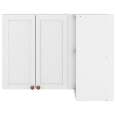 Imagem de Armário Aéreo para Canto 2 Portas 2 Nichos Unna Poliman Móveis