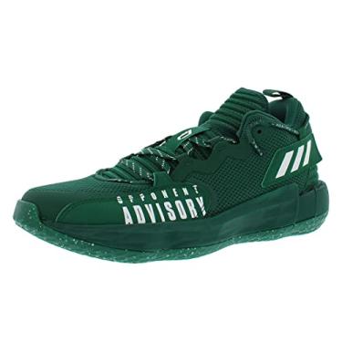 Imagem de adidas Tênis de basquete unissex adulto Dame 7 Extply, Escuro/Verde, 11 Women/10 Men