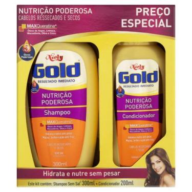 Imagem de Kit Shampoo E Condicionador Niely Gold Nutrição Poderosa Shampoo 300ml