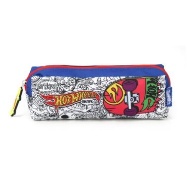Imagem de Estojo Tecido Hot Wheels Skate 1Ziper Branco 107964