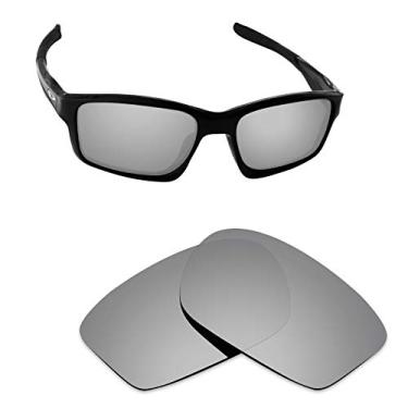 Imagem de Alphax Lentes de reposição polarizadas para óculos de sol Oakley Chainlink OO9247 - Opções, Titânio prateado espelhado