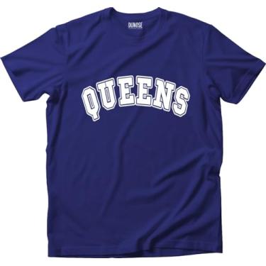 Imagem de Camiseta Algodão Masculina New York City Queens Tamanho:M;Cor:Azul