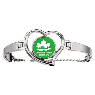 Imagem de N/A N/A Bracelete Green Homes Pessoas Civilizadas Coração Joia Pulseira Pulseira Arame, medium, metal
