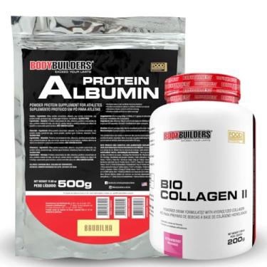 Imagem de Kit Albumin Protein Baunilha 500g + Bio Collagen Morango 200g - Bodybuilders