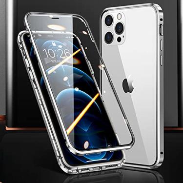 Imagem de Caixa de telefone magnética de vidro dupla face com estrutura de metal para iPhone 15 14 13 12 Pro Max X XS 8 7 14 Plus 13 12Mini capa de lente de câmera, tira, para iPhone 6S Plus