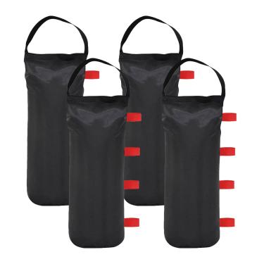Imagem de TIAOFY Sacos de areia de peso de dossel de 50,8 kg, pacote com 4 sacos de areia com alça lateral para dossel tenda de publicidade ao ar livre guarda-sol fixo à prova de vento barraca pop up dossel