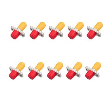 Imagem de fyboptwu - 10 peças ST para FC Acoplador óptico de fibra óptica ST fêmea para FC fêmea monomodo (SM) adaptador de fibra óptica simples de modo único adaptadores de conector de rede de Internet