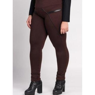 Imagem de Calça Montaria Feminina Plus Size Peluciada Detalhes Cirrê - Serena-Feminino