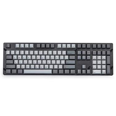Imagem de Qisan Conjunto de teclas PBT Keycaps 108 Key Cherry Profile Keycaps para teclado mecânico para jogos 61/87/104/108 MX Switches (combinação cinza)