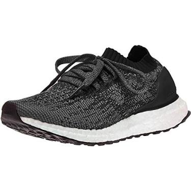 Imagem de adidas Tênis de corrida Performance Ultraboost Uncaged J (criança pequena/criança grande), Preto/cinza sólido/dourado metálico, 4 Little Kid