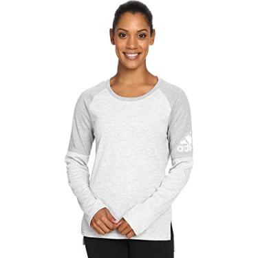 Imagem de Adidas – Camisa feminina de performance, Medium Grey Heather, Large