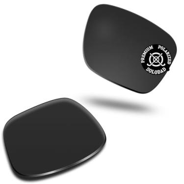 Imagem de SOLODAD Lentes de reposição para óculos de sol Oakley Holbrook XL OO9417 Polarized-Carbon Black (Sem gravação 'polarizada'), Preto de carbono - Polarizado não gravado