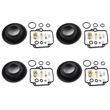 Imagem de 4 conjuntos de kits de reparo de reconstrução de carburador de motocicleta diafragma de êmbolo para Suzuki GSF1200 S Bandit 1997 1998 1999 2000